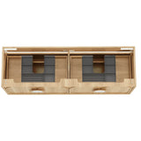 Otti Laguna Mk II Wall Hung Vanity 1500mm Natural Woodland Oak w/ Cloudy Carrara Top LGM1500NSTUD-CA