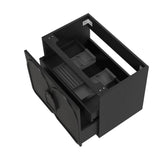 Otti Laguna Mk II Wall Hung Vanity 750mm Black Oak w/ Cloudy Carrara Top LGM750BSTUD-CA