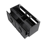 Otti Laguna Mk II Wall Hung Vanity 1200mm Black Oak w/ Matte White Top LGM1200BSTUD-MW