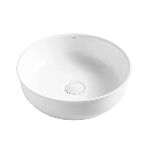 Otti Bronte Above Counter Basin Round 390x390x130 Gloss White OT3939