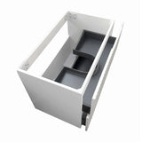 Otti Noosa Wall Hung Vanity 750mm Satin White w/ Matte White Top NS750WSTUD-MW