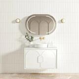 Otti Laguna Mk II Wall Hung Vanity 900mm Matte White w/ Ceramic Top LGM900WCT
