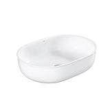 Otti Bronte Above Counter Basin Oval 500x350x130 Gloss White OT5036