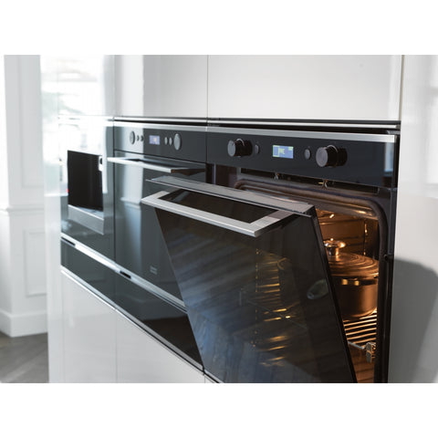 Franke Mythos Pyrolytic Oven 60cm 9 Functions Black Glass w/ Stainless Steel Trim FMY98PXS