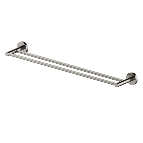 Abey Poco Double Towel Rail 760mm Brushed Nickel PDTR-BN