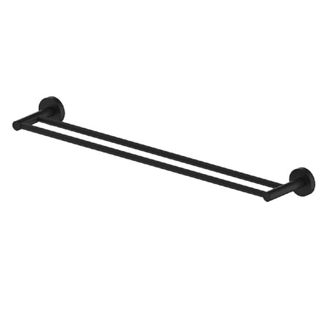 Abey Poco Double Towel Rail 760mm Black PDTR-B