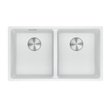 Franke Maris Double Bowl 350/350mm Polar White Flushmount (Inc DT651) MRG220-35PW-FPC