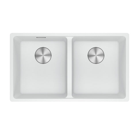 Franke Maris Double Bowl 350/350mm Polar White Flushmount MRG220-35PW-B