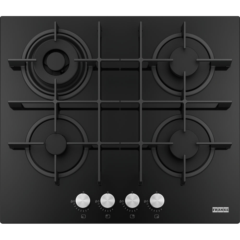 Franke Maris Gas Cooktop 60cm Black Glass FH6043GDCBK