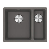 Franke Maris Granite 1&1/2 Bowl Sink 490mm Small Bowl Sink (Right Hand) Stone Grey MRG660/34-15-SBR-SG