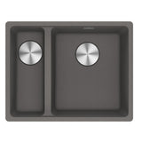 Franke Maris Granite 1&1/2 Bowl Sink 490mm Small Bowl Sink (Left Hand) Stone Grey MRG660/34-15B-SBL-SG