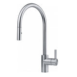 Franke Basis Double Bowl Sink 860mm Onyx + Eos Neo Pull-Out Tap Stainless Steel BFG620/TA9601