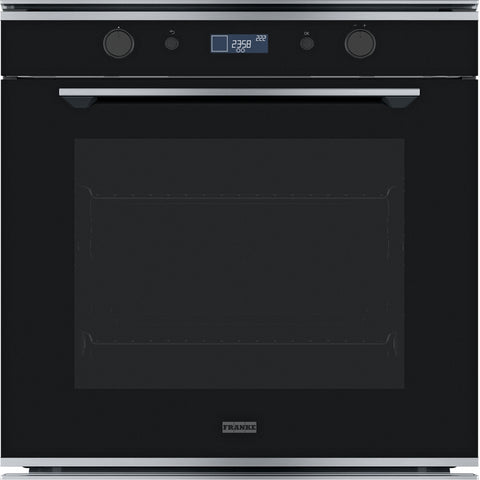 Franke Mythos Pyrolytic Oven 60cm 9 Functions Black Glass w/ Stainless Steel Trim FMY98PXS