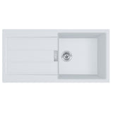 Franke Sirius Tectonite Sink Single Bowl with Drainer 1000mm White S2D611PW
