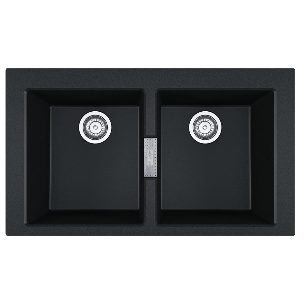 Franke Sirius Tectonite Sink Double Bowl 860mm Black S2D620CB