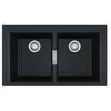 Franke Sirius Tectonite Sink Double Bowl 860mm Black S2D620CB