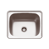 Abey The Lodden Sink Single Bowl 600x500mm Topmount Stainless Steel PR45