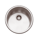 Abey The Yarra Sink Single Bowl 450mm Round Topmount Stainless Steel PR6