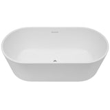 Decina Napoli Prezzo Freestanding 1500mm Bath with Integrated Overflow Gloss White PR1500WIO