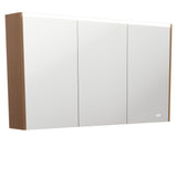 Fienza Led Mirror Cabinet 1200mm w/ Side Panels Walnut PSC1200WA-LED