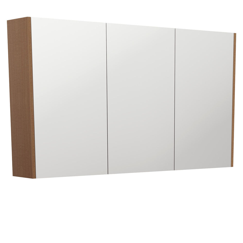 Fienza Mirror Cabinet 1200mm w/ Side Panels Walnut PSC1200WA