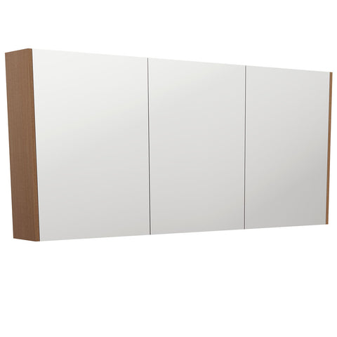 Fienza Mirror Cabinet 1500mm w/ Side Panels Walnut PSC1500WA