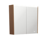 Fienza Led Mirror Cabinet 750mm w/ Side Panels Walnut PSC750WA-LED