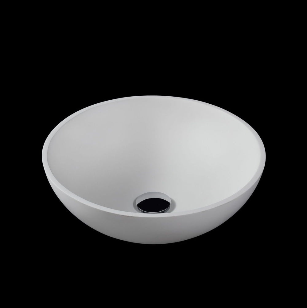 Kaskade Pure Paris Above Counter Round Stone Basin 300mm Matte White VXA17-300-NIK9100NA