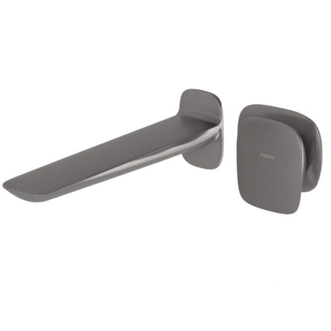 Phoenix Nuage Wall Basin / Bath Mixer Set 200mm Brushed Carbon 129-7810-31-1