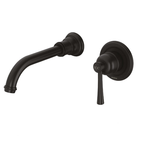 Phoenix Cromford SwitchMix Wall Basin / Bath Mixer Set Matte Black 134-2810-10-1