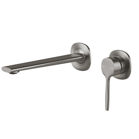 Phoenix Vask SwitchMix Wall Basin / Bath Mixer Set 200mm Fit-Off Kit Brushed Carbon 139-2812-31-1