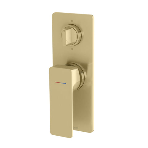 Phoenix Gloss MKII SwitchMix Shower / Bath Diverter Mixer Brushed Gold 135-2910-12