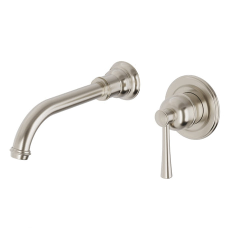 Phoenix Cromford SwitchMix Wall Basin / Bath Mixer Set Fit-Off Kit Brushed Nickel 134-2812-40-1