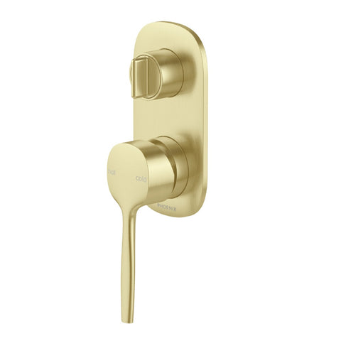 Phoenix Vask SwitchMix Shower / Bath Diverter Mixer Brushed Gold 139-2910-12-1