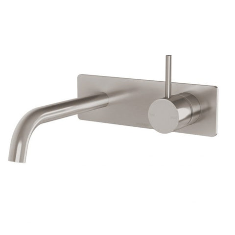 Phoenix Vivid Slimline Up Basin / Bath Wall Mixer Set Brushed Nickel 112-7813-40-1