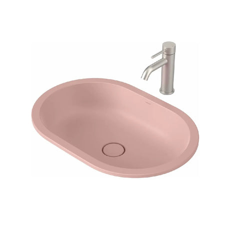 Caroma Liano II Pill 580mm Under/ Over Counter Basin Matte Pink 852900MP