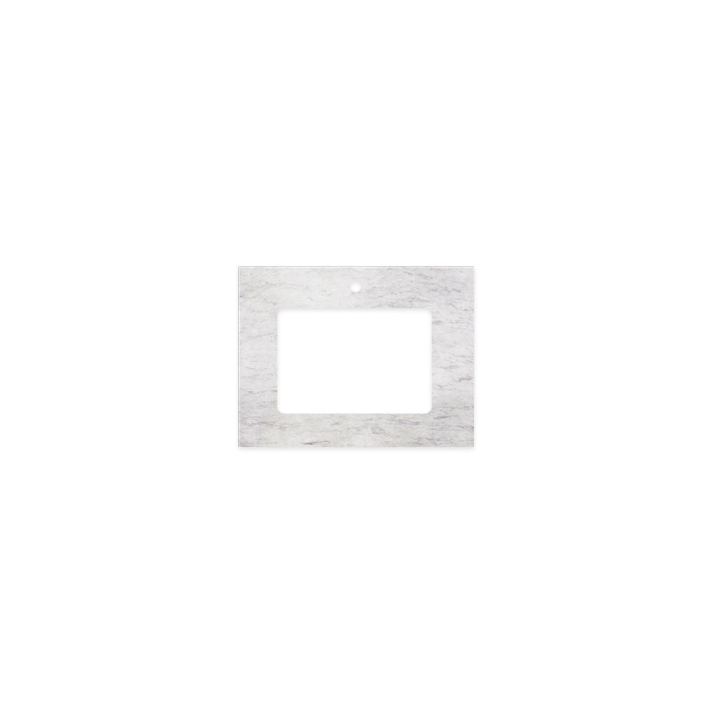 Fienza Undermount Vanity Bench Top 600mm (1 Taphole) Silica Free Polar Sacco 511-113-SF