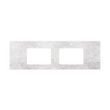 Fienza Undermount Vanity Bench Top 1500mm (1 Taphole) Double Bowl Silica Free Polar Sacco 511-118-SF