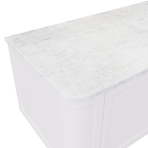 Fienza Polar Sacco Curved 1200mm Stone Top (No Taphole) Silica Free 511-163-SF