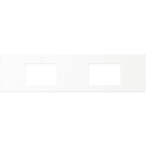 Fienza Solid Surface Benchtop 1800mm w/ Double Undermount Basin Hole (1 Taphole) Pure White 530-119