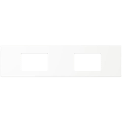 Fienza Solid Surface Benchtop 1800mm w/ Double Undermount Basin Hole (No Taphole) Pure White 530-147