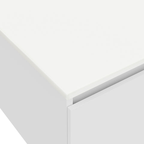 Fienza Solid Surface Benchtop Ensuite Size 1800mm (No Taphole) Pure White 530-155