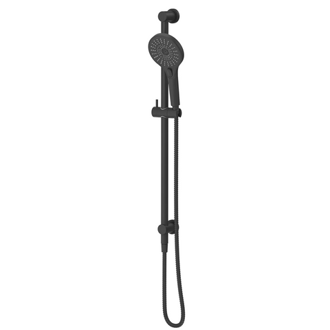 Bella Vista Mica Shower Rail Inbuilt Inlet Black R06-R-BLK