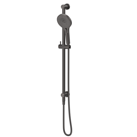 Bella Vista Mica Shower Rail Inbuilt Inlet Gunmetal R06-R-GM