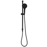 Bella Vista Mica Fluted Shower Rail Inbuilt Inlet Black R06-R-NR-BLK