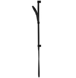 Bella Vista Mica Fluted Shower Rail Inbuilt Inlet Black R06-R-NR-BLK