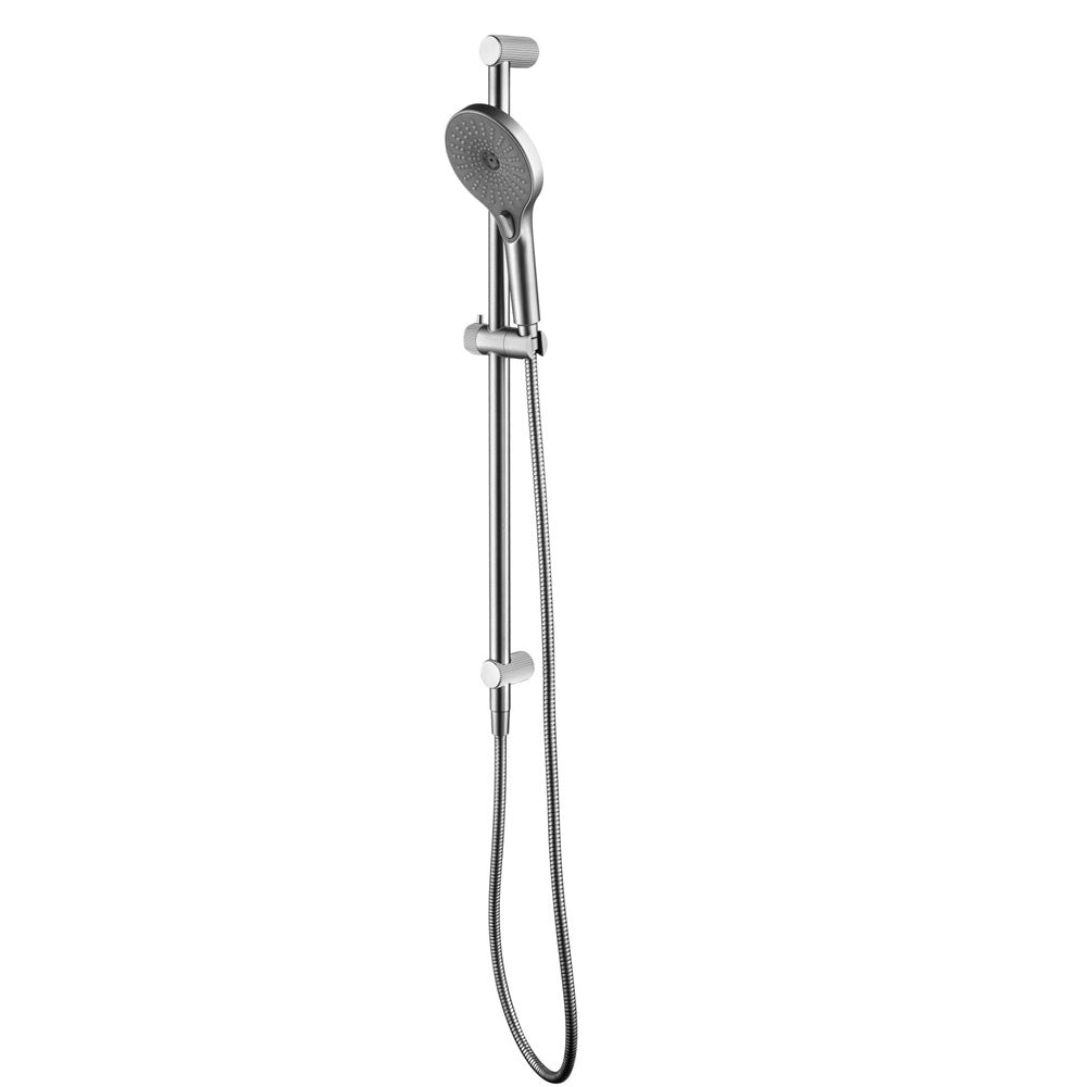 Bella Vista Mica Fluted Shower Rail Inbuilt Inlet Brushed Nickel R06-R-NR-BN