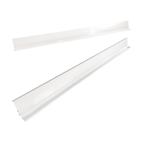 Fienza Aluminium Channels 1200mm Pair (Suits Quest) Gloss White RAIL120W