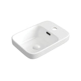 Fienza Petra Mini Semi Inset Basin 433x303mm Gloss White RB2601