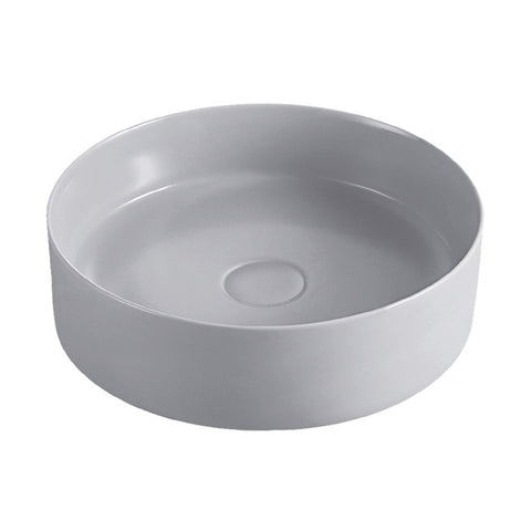 Fienza Reba Above Counter Basin 360x360mm w/ Chrome Pop Up Waste No Overflow Light Grey RB3134LG-PU